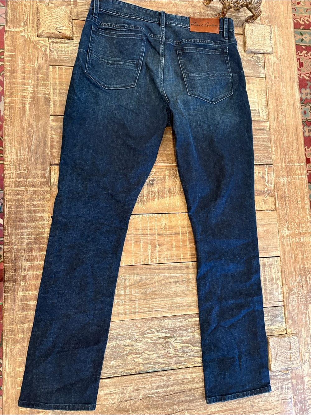 Robert Graham Slim Straight Jeans Men’s 33/31 Dark Wash Premium Stretch Denim - Picture 8 of 10